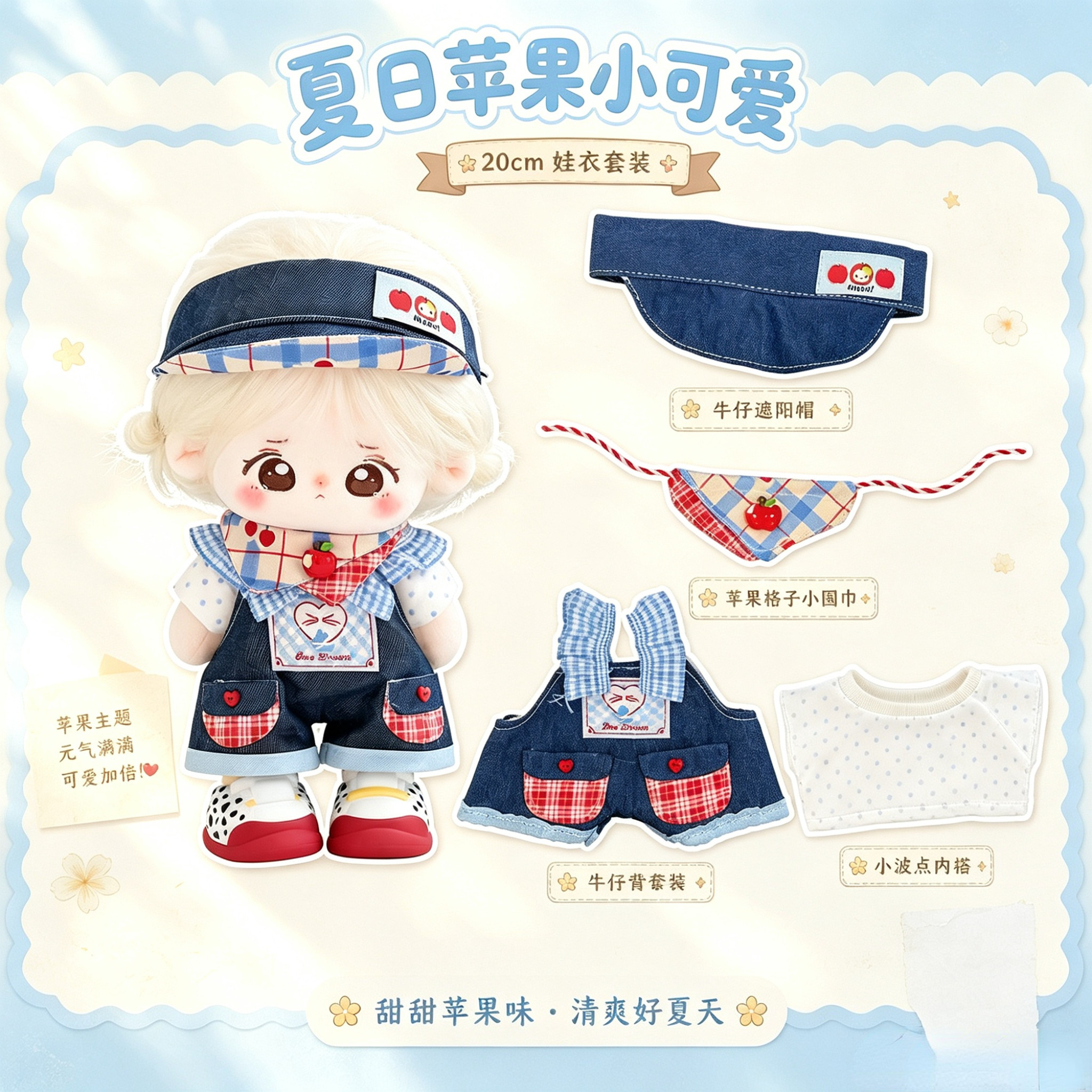 20cm娃衣棉花娃娃无属性公仔娃衣