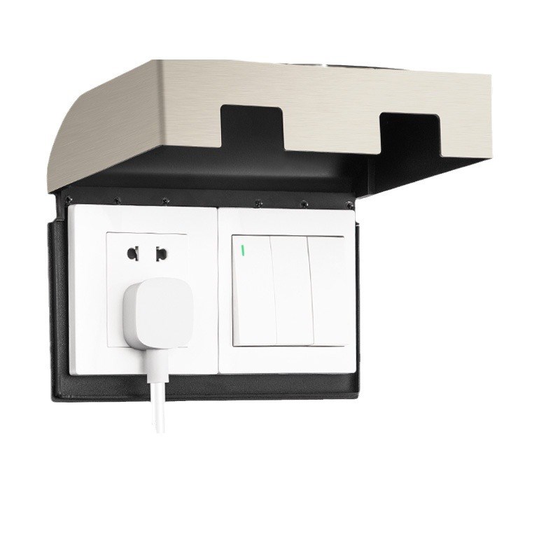 不锈钢防水盒户外86开关防水罩室外金属保护盒厨房插座防火罩防晒