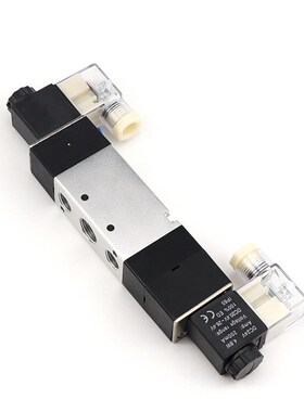 带中停中封三位五通电磁阀4V330-08-10/DC12V/DC24V/AC110V/AC22V