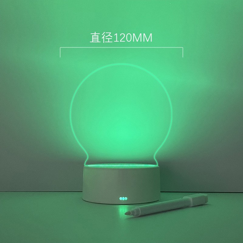 Message Board 七彩透明发光亚克力记事板可擦留言小白板家用备忘