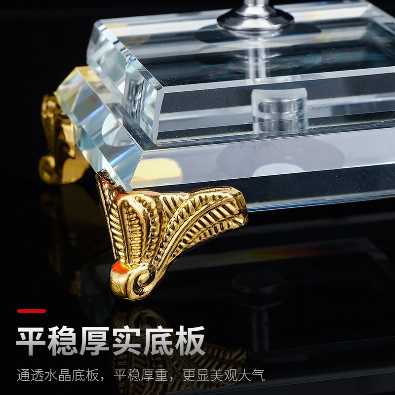 创意车载小红旗仪表台中控台摆件水晶笔筒五星红旗办公桌居家摆件