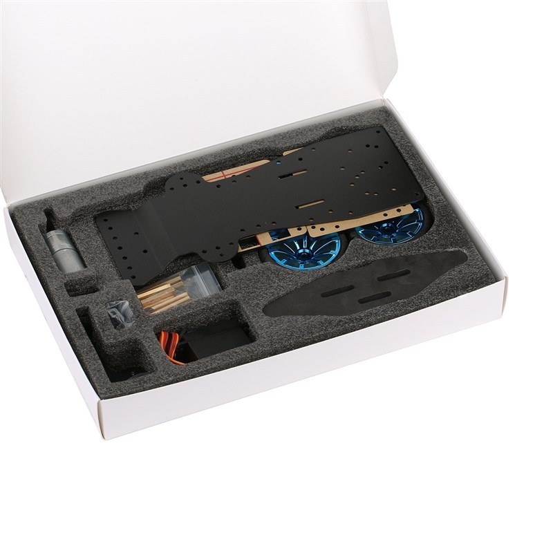 舵机转向小车 金属底盘 智能车 4wd小车后驱 金属电机 PS2控制