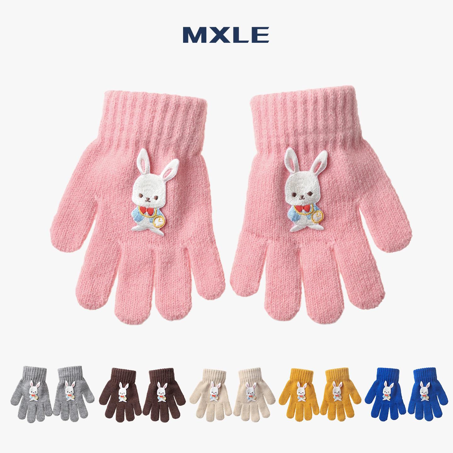 秋冬季儿童手套毛线防寒保暖针织