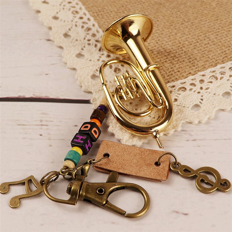 圆号上低音号架子鼓萨克斯钥匙扣包包挂件情侣男女创意圣诞礼物