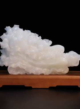 玉白菜摆件 天然玉石家居装饰工艺品摆设办公室客厅乔迁开业礼品