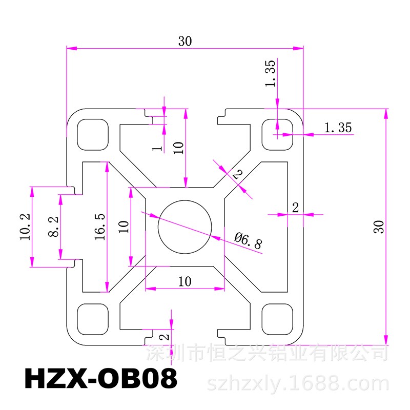 【直供欧标铝型材3030铝合金型材】自动化设备框架机架鱼缸架铝材