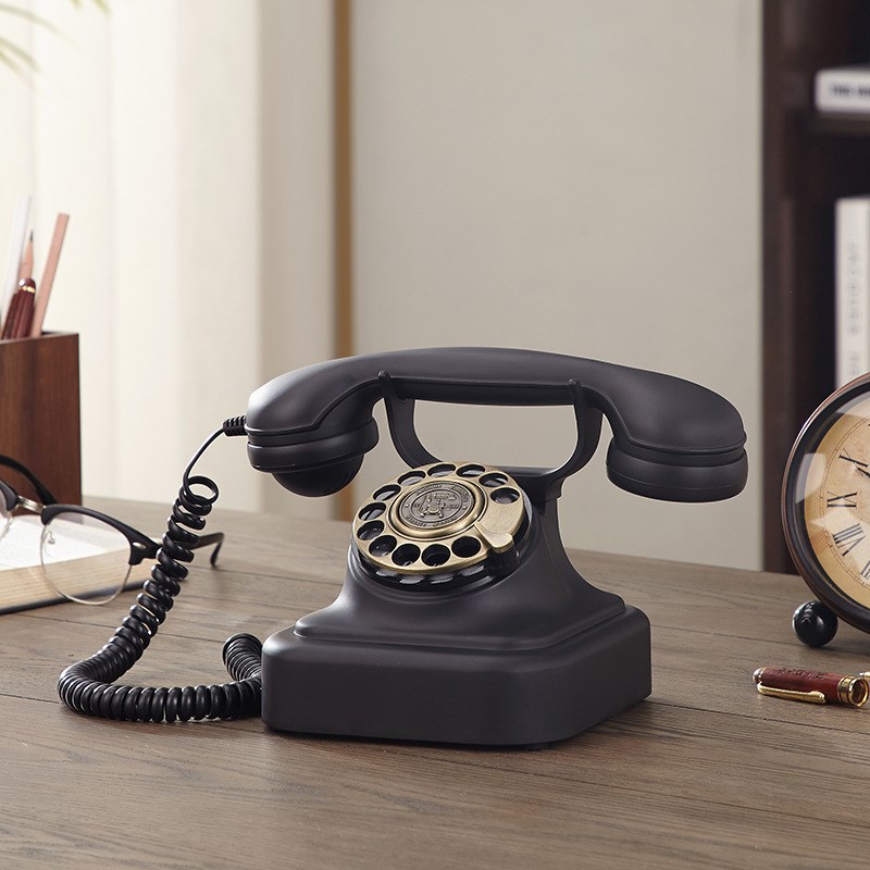 派拉蒙1928欧式仿古复古电话机旋转拨盘固定电话家用酒店豪华座机