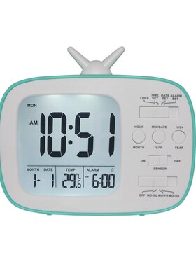 跨境供应儿童闹钟LCD电子钟学生床头闹钟感光聪明钟G180