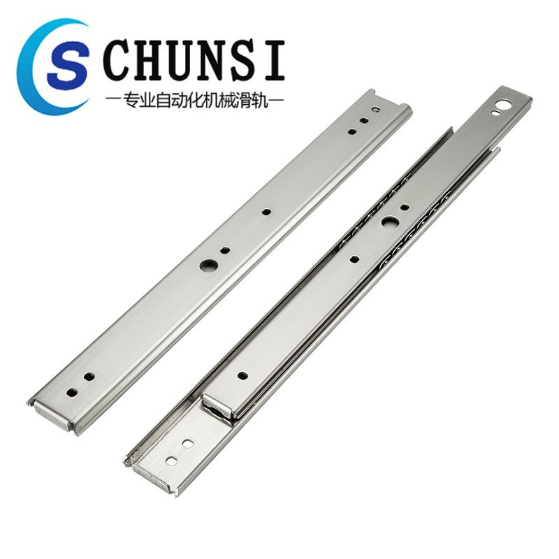 IDC10中载型35系列二节式带缓冲功能3/4伸展工业线性滑轨