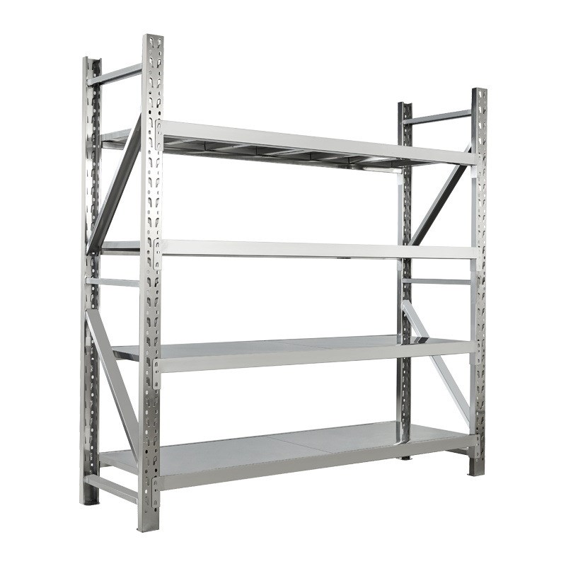 不锈钢重型货架仓储仓库商用置物架厨房冷库地下室多层电商储物架