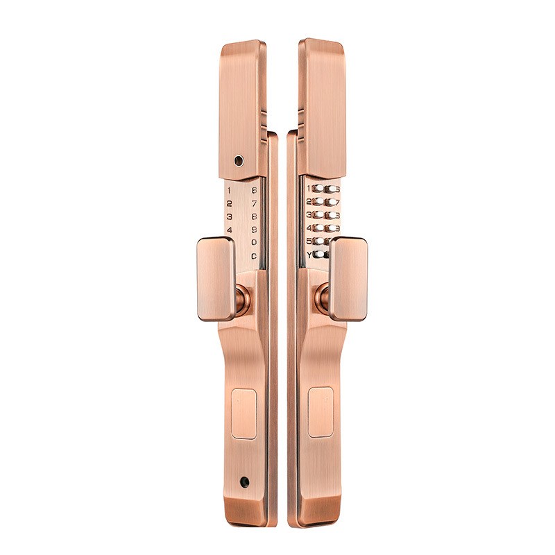 滑盖双面机械密码门锁户外防水庭院铁艺铝合金栅栏别墅大门锁