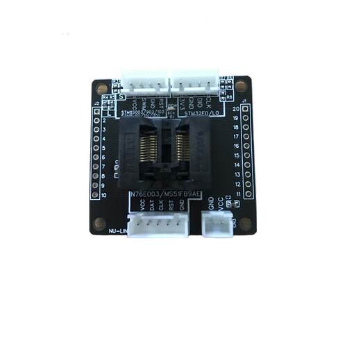 TSSOP20烧写座STM32 STM8S 8L N76E003 MS51FB9AE 测试座下载烧录