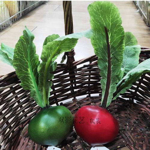 仿真萝卜 带叶水萝卜 心里美萝卜装饰道具 摆放仿真水果蔬菜模型