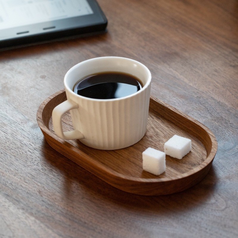柚木托盘日式木质盘子家用实木下午茶甜品果盘点心木碟茶水椭圆盘