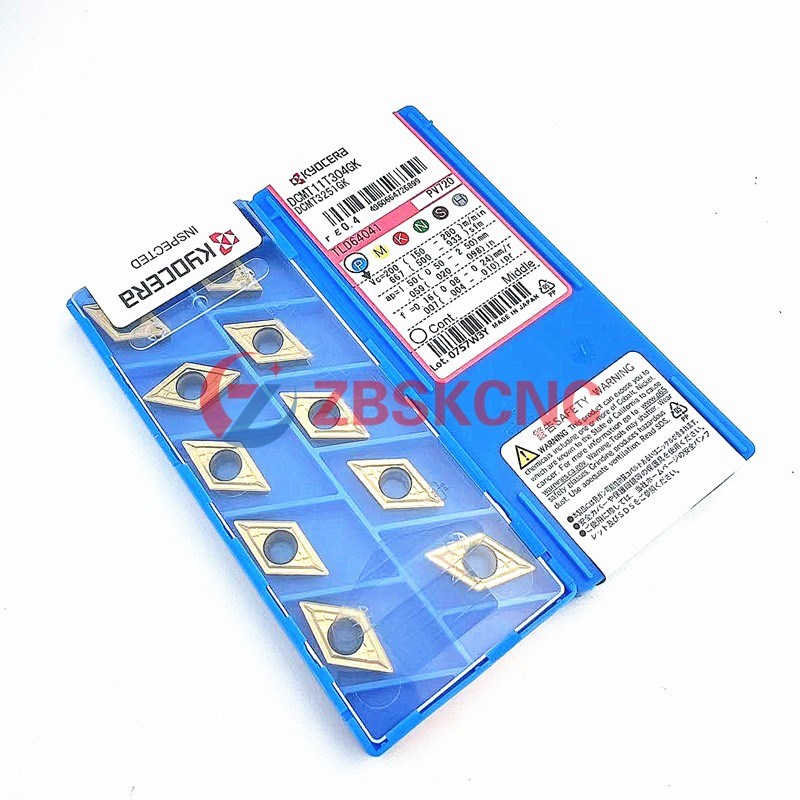 京瓷数控刀片DCMT11T302 11T304GK PV720金属陶瓷涂层刀粒钢件