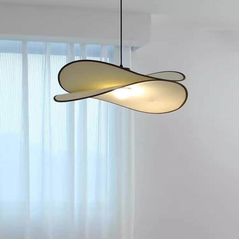 中古侘寂风卧室薯片吊灯法式奶油民宿餐厅书房南洋复古客厅布艺灯