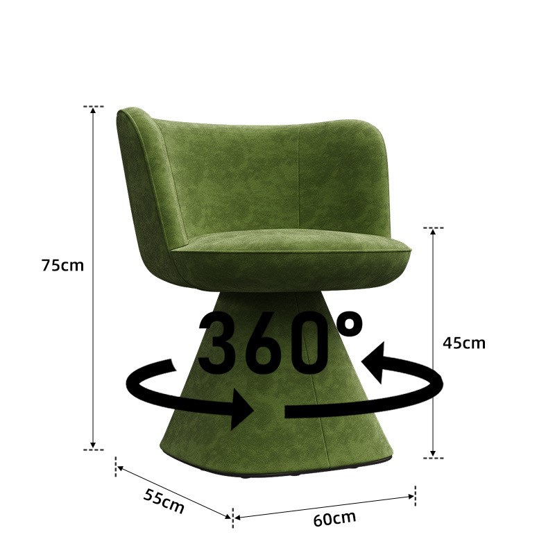 现代简约卧室化妆凳设计师款靠背梳妆台凳子小户型旋转餐椅沙发椅