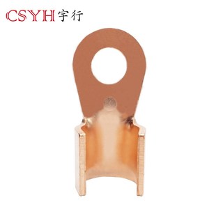 电线接线端子圆形铜接头线耳 50只 OT紫铜开口接线鼻子OT 60A