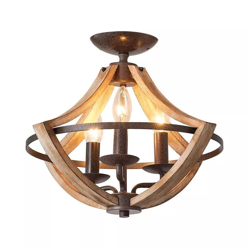 美式复古卧室吸顶灯法式餐厅灯创意书房个性艺术设计师小客厅顶灯