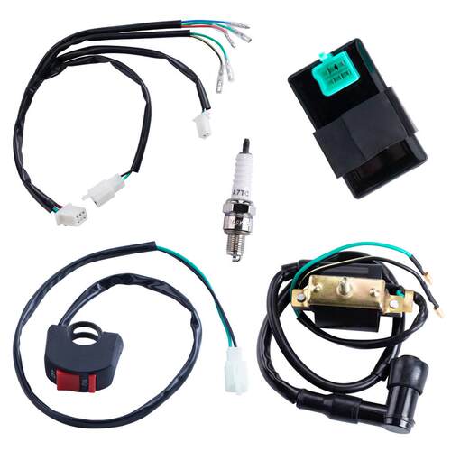 越野摩托车脚启动发动机线束火花赛总成110cc125cc140cc全套