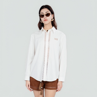 白衬衫 KAR 蕾丝花边优雅百搭长袖 明星款 女 PEISKOS卡珮施