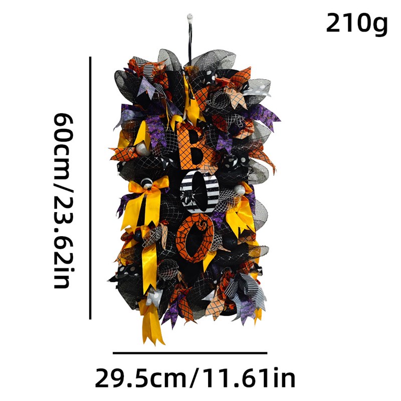 万圣节门挂花环挂饰装饰品跨境新款骷髅鬼屋挂件节日气氛装饰道具