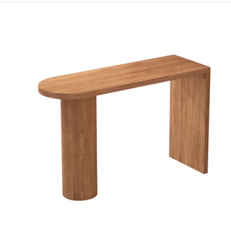 家用原木吧台桌客厅隔断创意高脚桌子靠窗现代吧台一体式餐桌