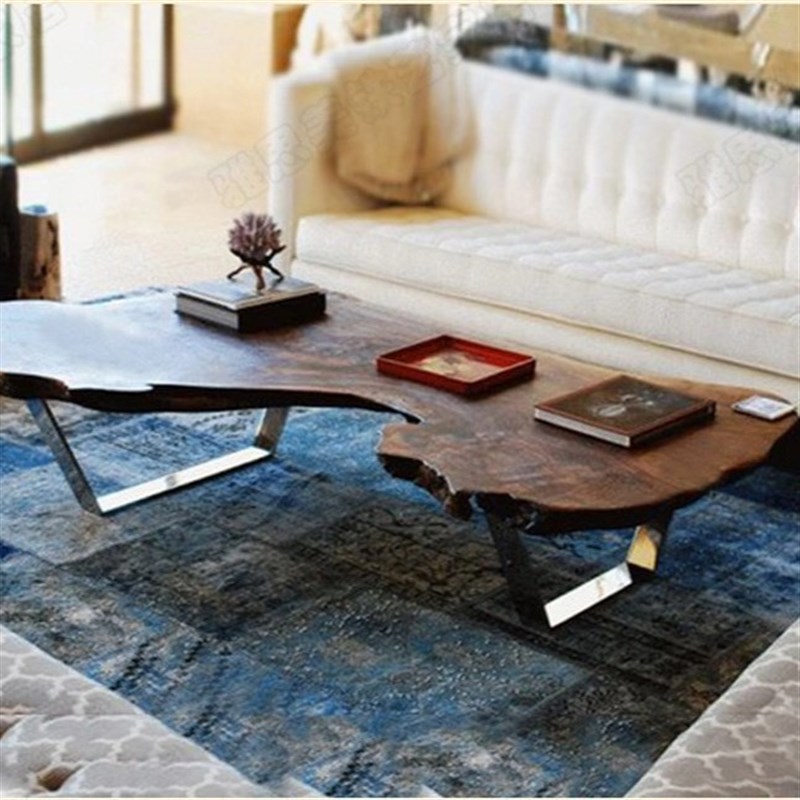 原木矮桌子实木茶几原生态家用客厅茶桌茶台简约现代泡茶桌大板桌