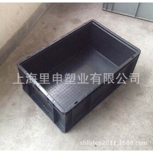 600*400*230防静电黑箱 带盖防静电周转箱 电子产品防静电物流箱