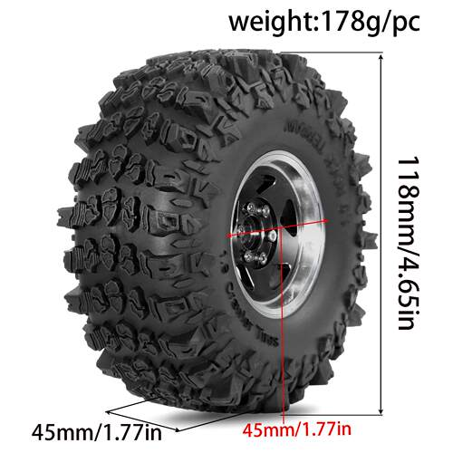 RS红蜘蛛 1/10 AXIAL SCX10 三代 易控4017瑞泰猴子轮胎轮毂R226