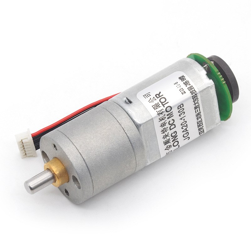 JGA20-130B编码电机直流减速电机金属齿轮6V12V马达微型减速马达