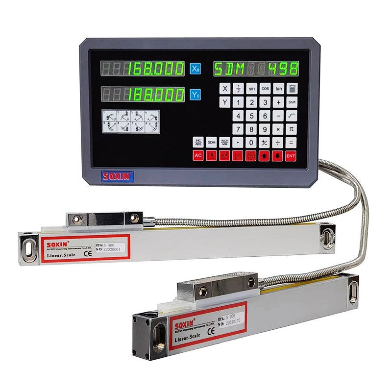 铣床电子尺 SOXIN光栅尺STA5-400MM索信数显表 光栅数显套装