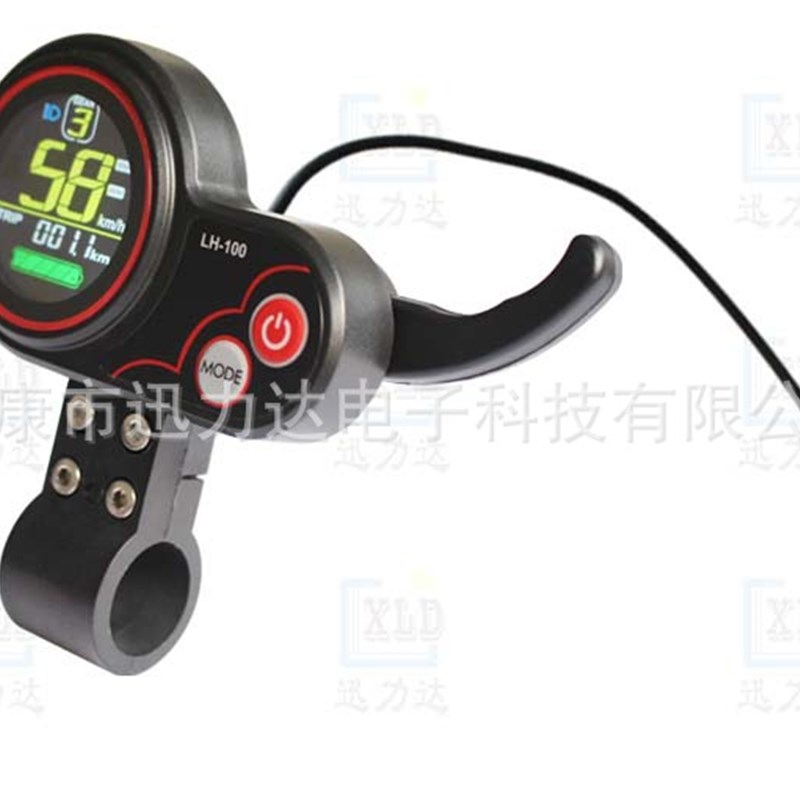 电动滑板车LCD液晶智能仪表指拨二合一 彩屏圆表6孔6线 LH100-F