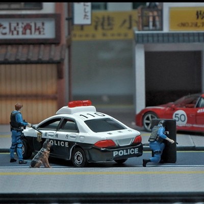 仿真动物系列警犬 大型犬 微缩人偶树脂小人模型摆件沙盘造景道具