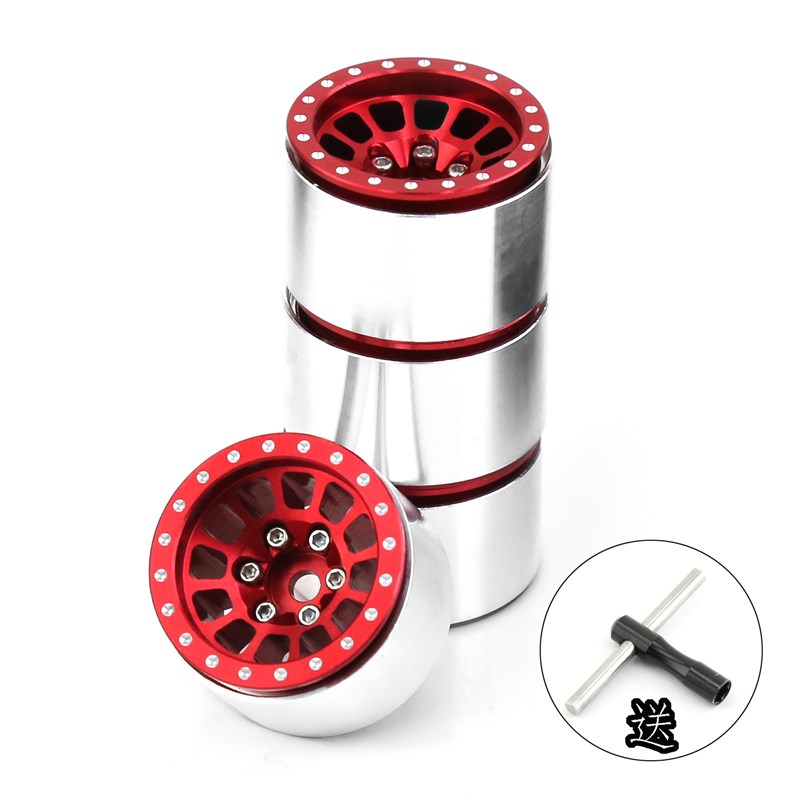 1/18 TRX4M路虎烈马1.0英寸金属轮毂 攀爬车铝合金轮毂 SCX24 FMS