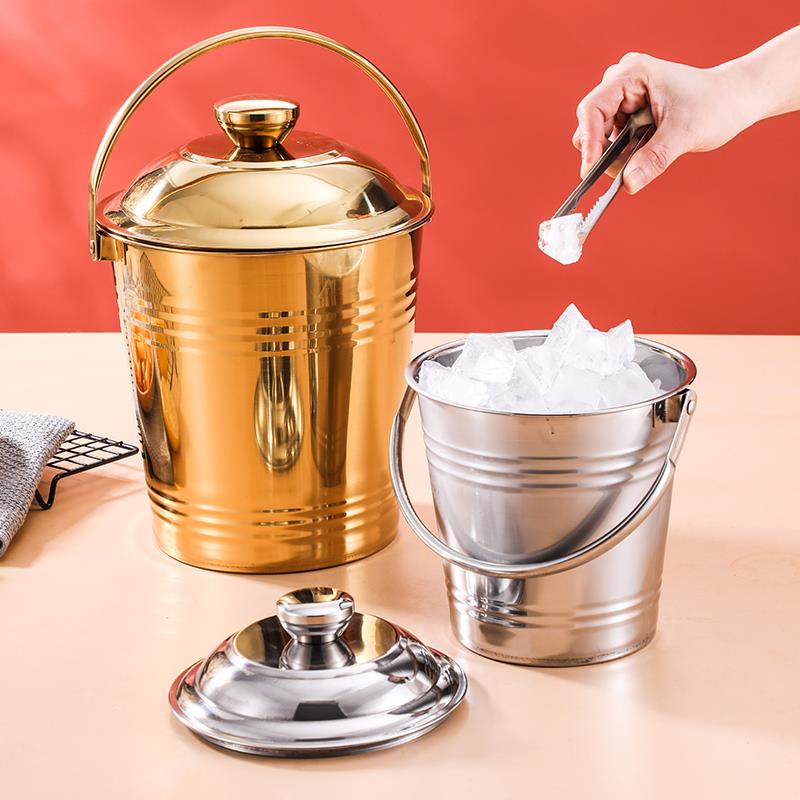 加厚不锈钢冰桶手提小冰