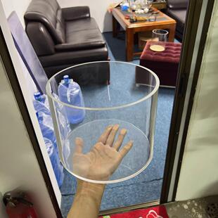 透明压克力管封底带盖子管加工封底压克力罩圆形筒压克力圆柱筒