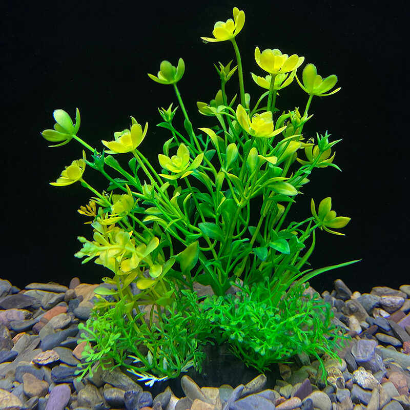 小鱼缸彷真水草造景假花假草金鱼缸塑料花装饰水族箱饰品小摆件