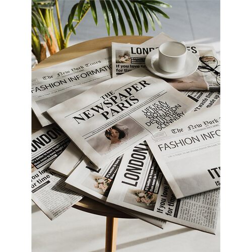 英文报纸ins风格杂志拍摄