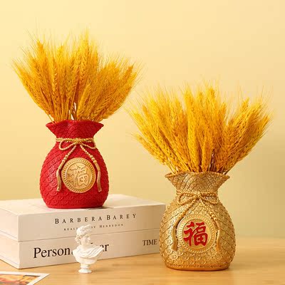 大麦花束客厅酒柜装饰品