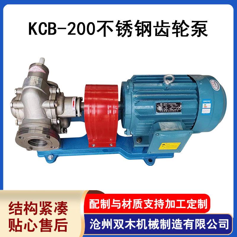 KCB-200不锈钢齿轮泵输送泵小流量齿轮泵卧式电动不锈钢泵