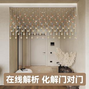 饰帘子卧室阳台隔断帘 珠帘客厅屏风过道串珠子门帘水晶葫芦挂帘装