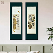 国潮风书房书法毛毡墙面布置玄关照片挂墙墙贴客厅背景板软木板墙