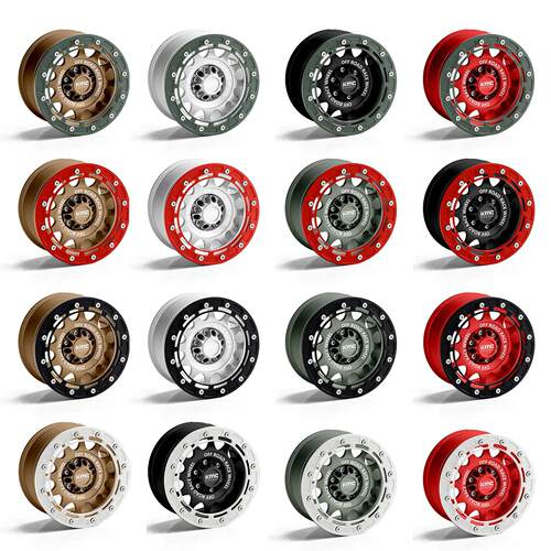 1/7 1/8攀爬车通用2.6寸压片金属夹胎轮毂mk07 4082 h8h CROSSRC