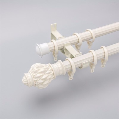 铝合金加厚窗帘罗马杆单双杆打孔静音窗帘轨道全套一整套窗帘配件