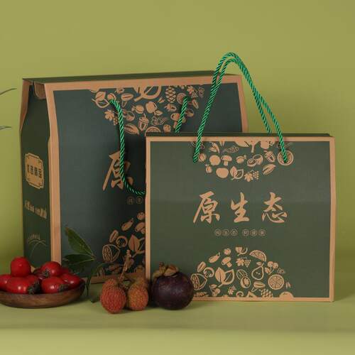 6E3X通用特产包装礼品盒蔬菜水果手提盒大号农产品加厚纸箱现货定