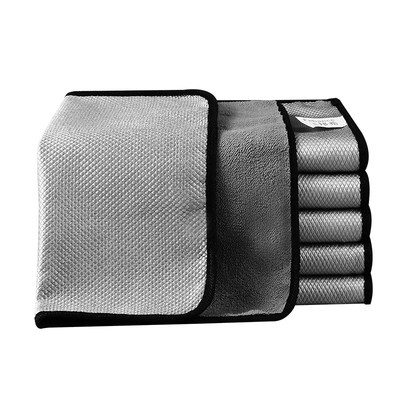 双层鱼鳞抹布擦玻璃专用毛巾擦桌子洗碗厨房吸水不掉毛不留痕保洁