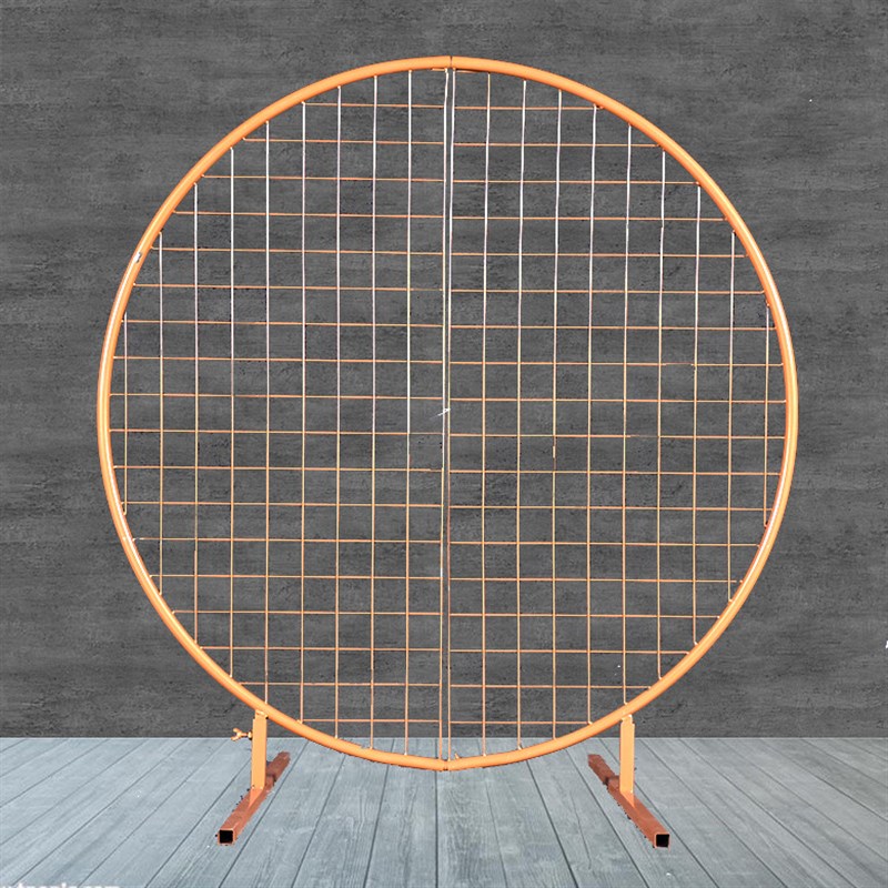 婚庆道具铁艺单管圆环屏风架子森系婚礼圆形装饰拱门舞台背景摆件