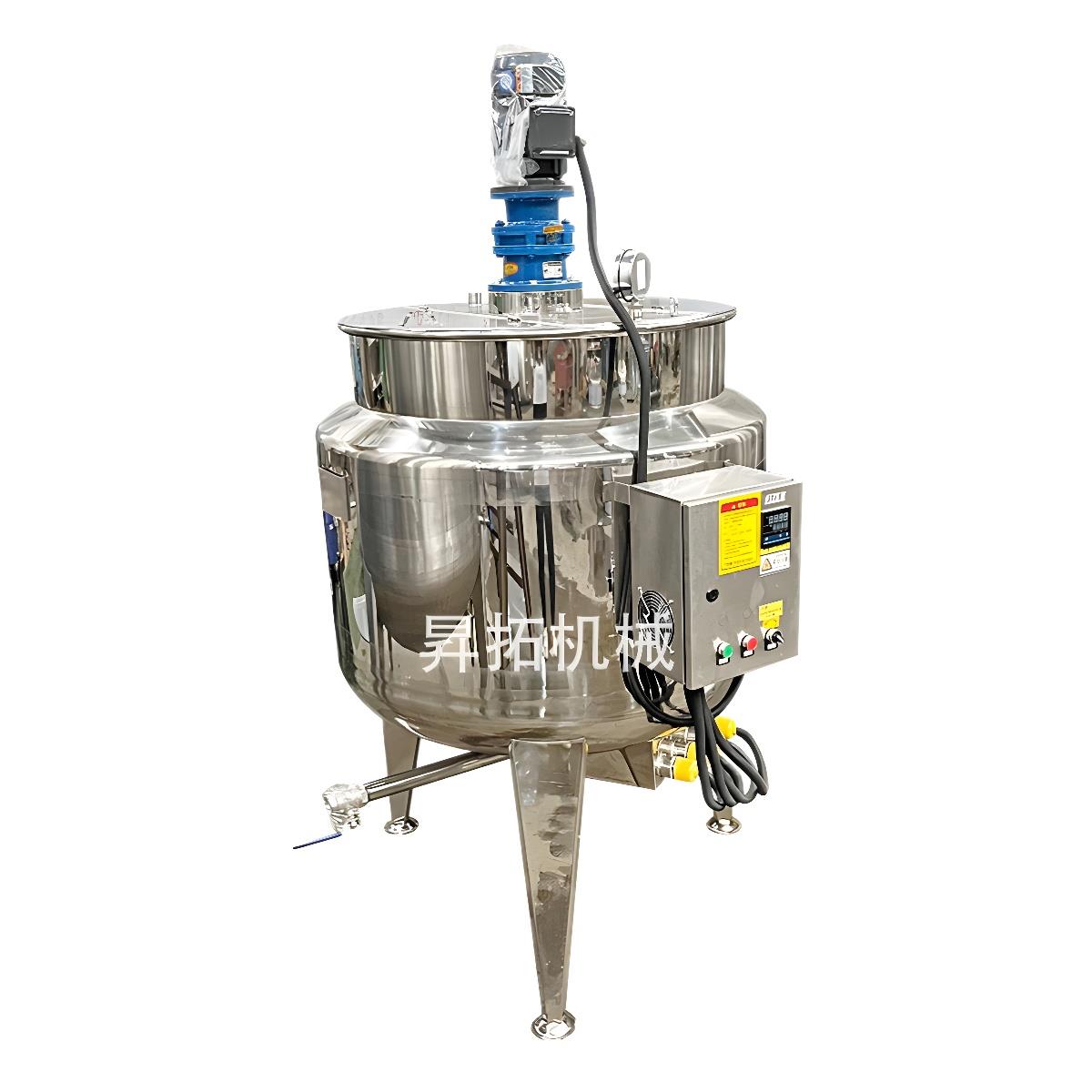 不锈钢电加热反应釜化工胶水搅拌罐食品液体搅拌桶酱料膏体配料罐