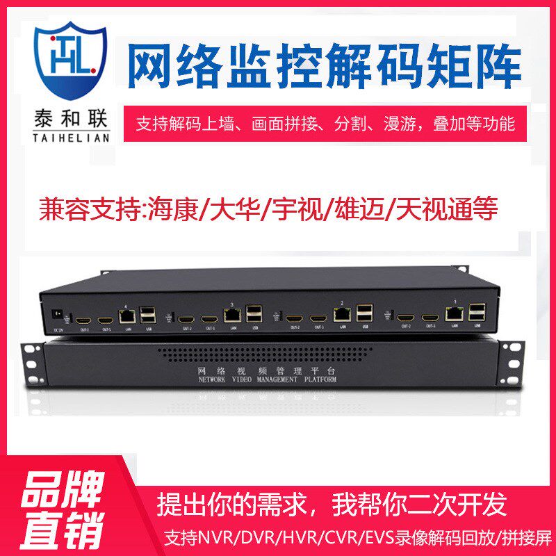 天地伟业 网络视频监控解码器 6路矩阵拼控一体机 TC-N546A  2/E